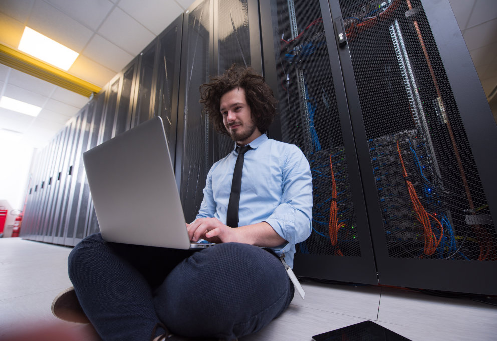 A picture of a server room